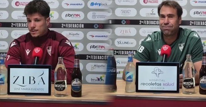 Juanma e Iñaki Bea atienden a los medios ante el partido frente al Coruxo