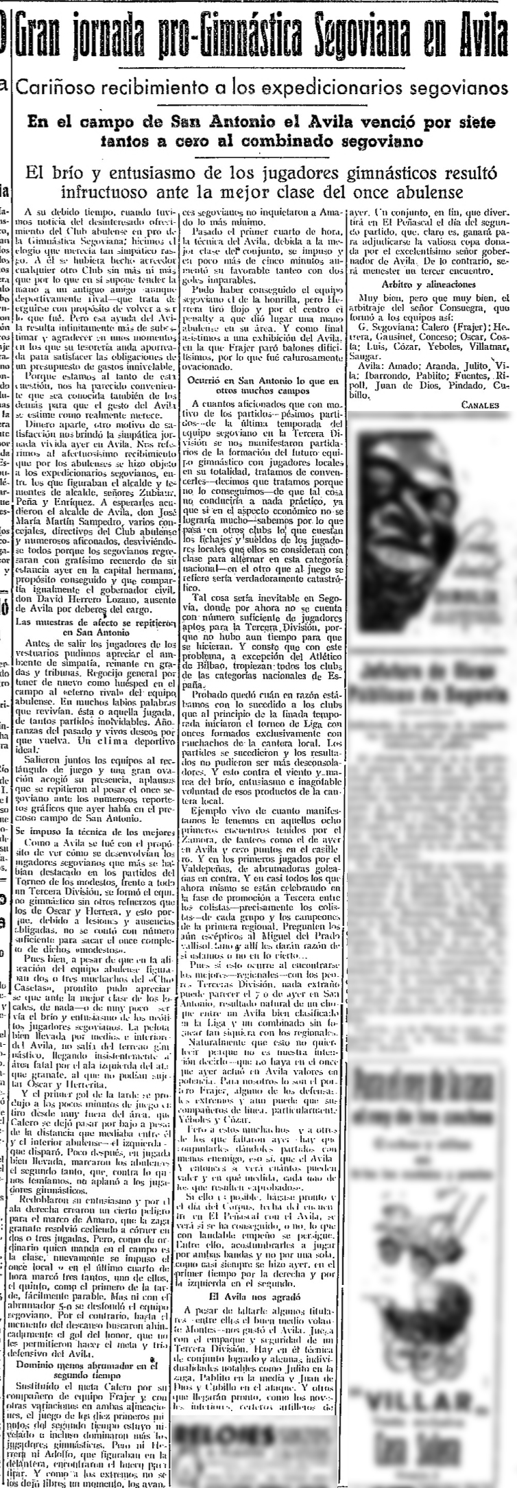 El Adelantado de Segovia - 19/05/1950 El Adelantado de Segovia - 19/05/1950