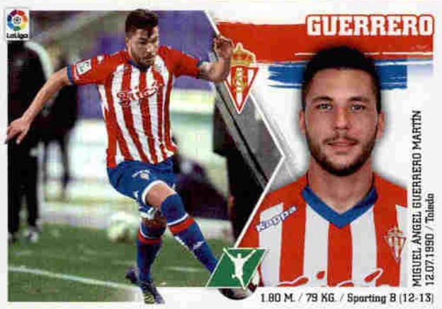 Cromo de Miguel Ángel Guerrero como jugador del Real Sporting